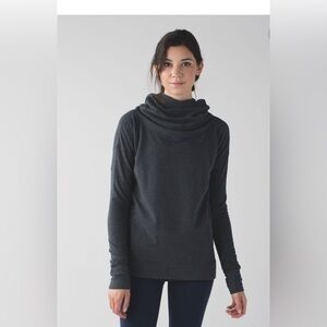 Lululemon Stress Less Women’s Funnelneck Sweatshirt Outdoor Yoga Gray Size 6